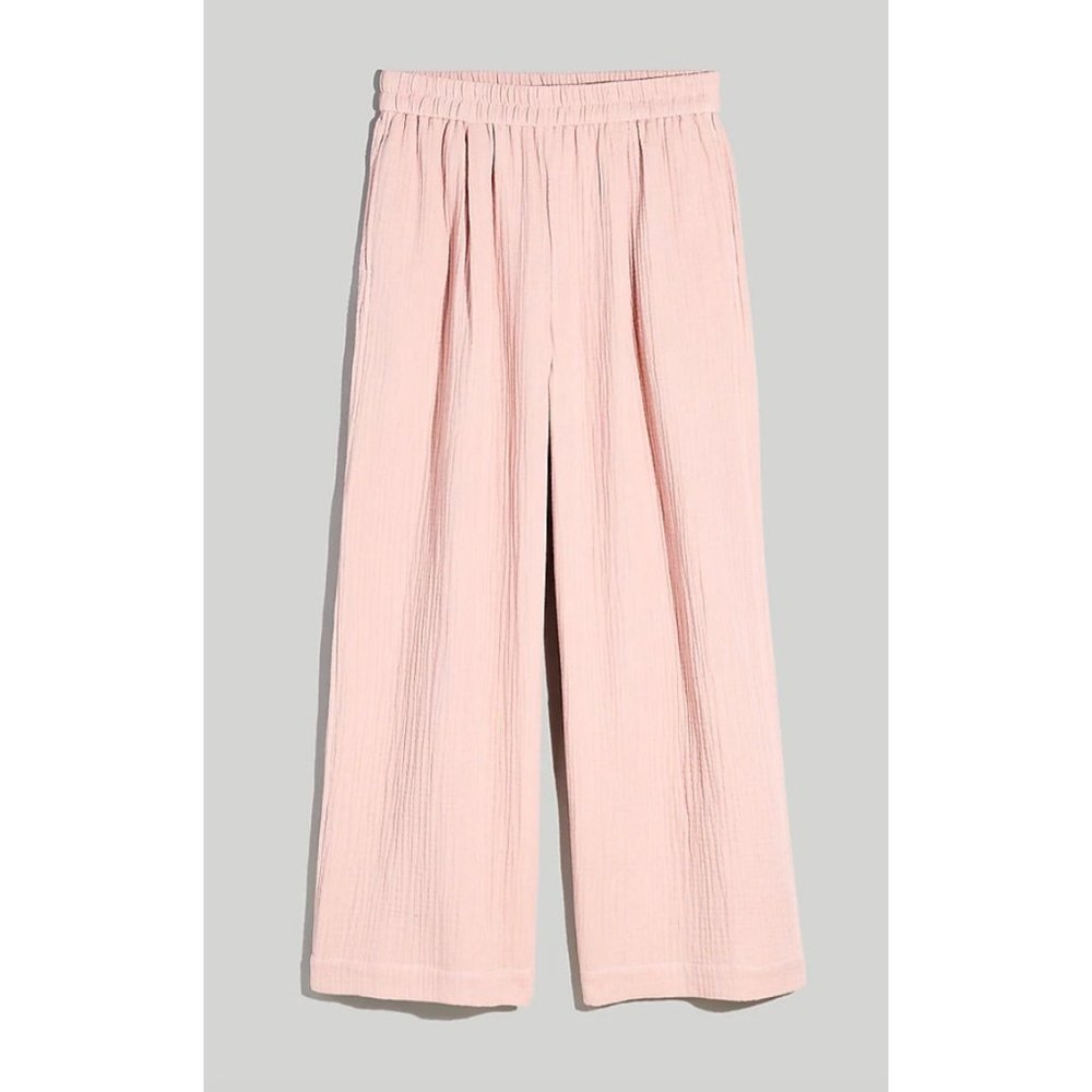 Madewell $68 Tall Wide Leg Crop Pant Lightspun Warm Thistle Size TL NK180